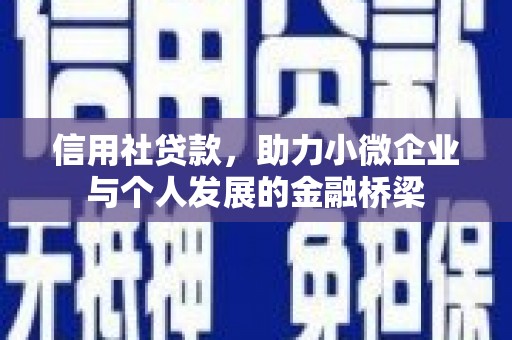 安吉信用社贷款，助力小微企业与个人发展的金融桥梁