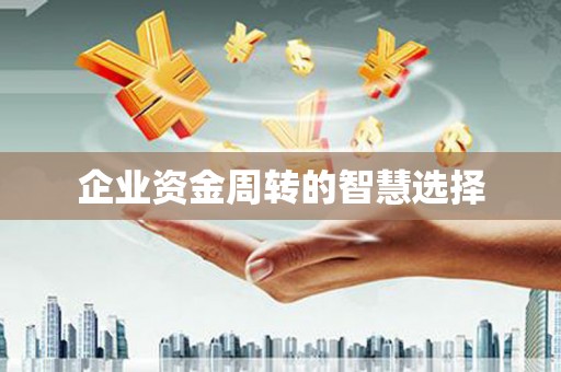 安吉企业资金周转的智慧选择