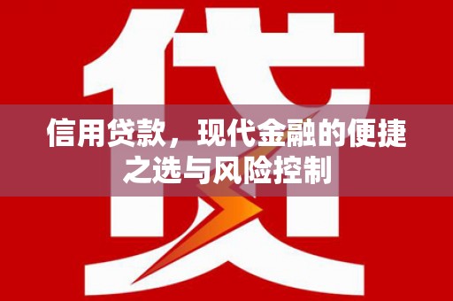 安吉信用贷款，现代金融的便捷之选与风险控制