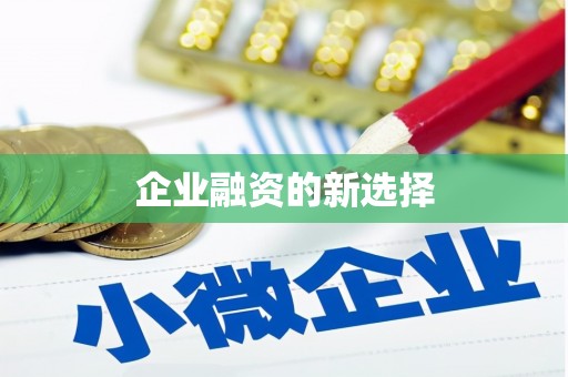 安吉企业融资的新选择