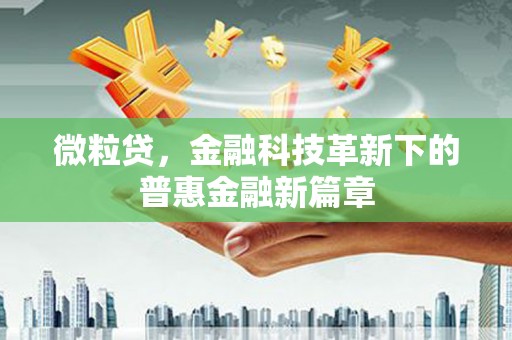 安吉微粒贷，金融科技革新下的普惠金融新篇章