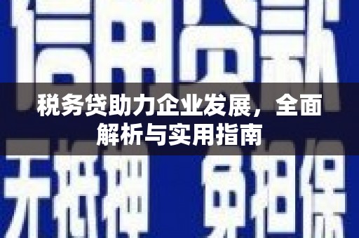 安吉税务贷助力企业发展，全面解析与实用指南