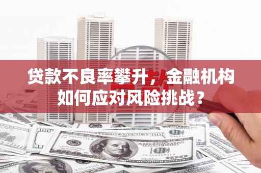 安吉贷款不良率攀升，金融机构如何应对风险挑战？