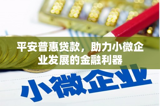 安吉平安普惠贷款，助力小微企业发展的金融利器